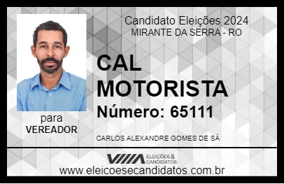 Candidato CAL MOTORISTA 2024 - MIRANTE DA SERRA - Eleições