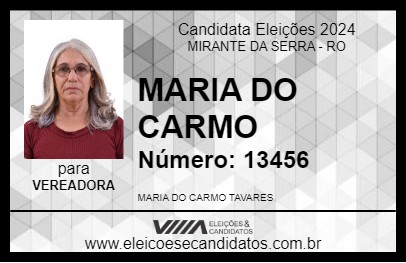 Candidato MARIA DO CARMO 2024 - MIRANTE DA SERRA - Eleições