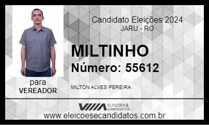 Candidato MILTINHO 2024 - JARU - Eleições