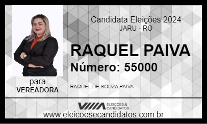 Candidato RAQUEL PAIVA 2024 - JARU - Eleições