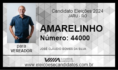 Candidato AMARELINHO 2024 - JARU - Eleições