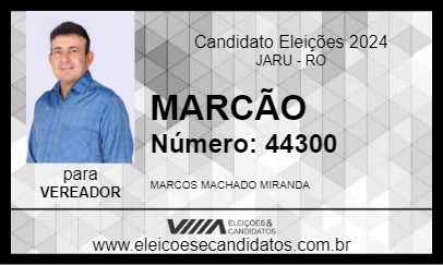 Candidato MARCÃO 2024 - JARU - Eleições