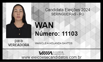 Candidato WAN 2024 - SERINGUEIRAS - Eleições