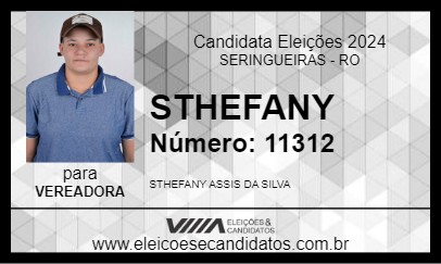 Candidato STHEFANY 2024 - SERINGUEIRAS - Eleições