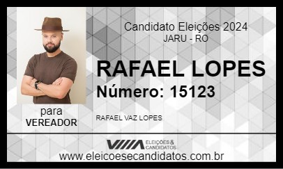 Candidato RAFAEL LOPES 2024 - JARU - Eleições