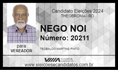 Candidato NEGO NOI 2024 - THEOBROMA - Eleições