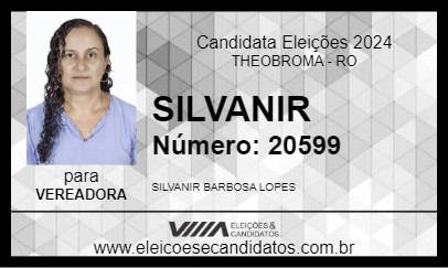 Candidato SILVANIR 2024 - THEOBROMA - Eleições