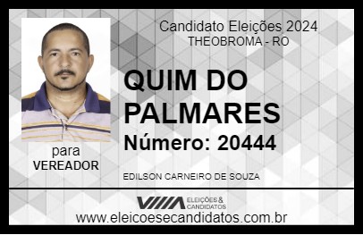 Candidato QUIM DO PALMARES 2024 - THEOBROMA - Eleições