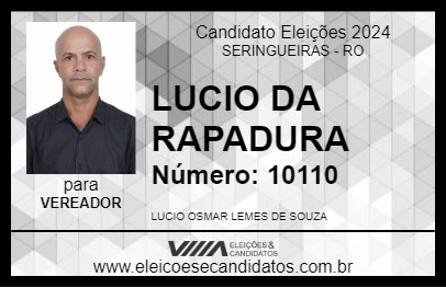 Candidato LUCIO DA RAPADURA 2024 - SERINGUEIRAS - Eleições