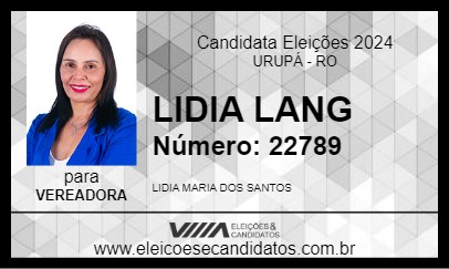 Candidato LIDIA LANG 2024 - URUPÁ - Eleições