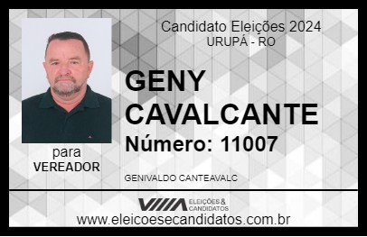 Candidato GENY CAVALCANTE 2024 - URUPÁ - Eleições