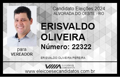 Candidato ERISVALDO OLIVEIRA 2024 - ALVORADA DO OESTE - Eleições