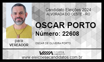 Candidato OSCAR PORTO 2024 - ALVORADA DO OESTE - Eleições