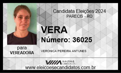 Candidato VERA 2024 - PARECIS - Eleições