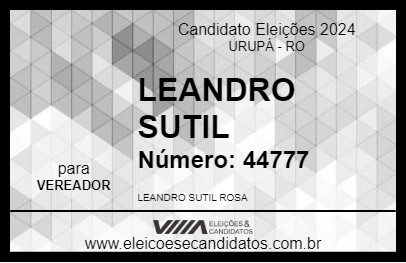 Candidato LEANDRO SUTIL 2024 - URUPÁ - Eleições