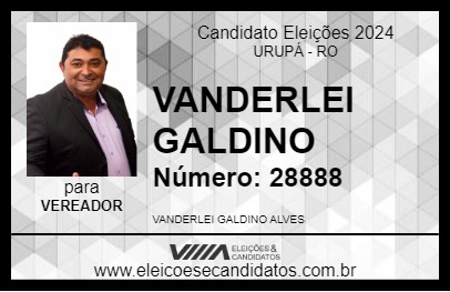 Candidato VANDERLEI GALDINO 2024 - URUPÁ - Eleições