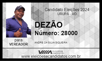 Candidato DEZÃO 2024 - URUPÁ - Eleições