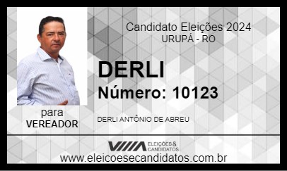 Candidato DERLI 2024 - URUPÁ - Eleições