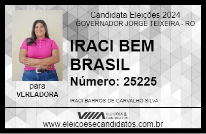 Candidato IRACI BEM BRASIL 2024 - GOVERNADOR JORGE TEIXEIRA - Eleições