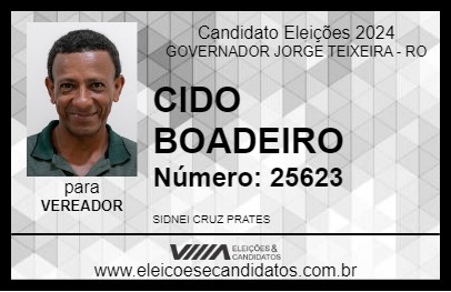 Candidato CIDO BOADEIRO 2024 - GOVERNADOR JORGE TEIXEIRA - Eleições