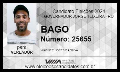 Candidato BAGO 2024 - GOVERNADOR JORGE TEIXEIRA - Eleições