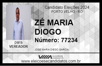 Candidato ZÉ MARIA DIOGO 2024 - PORTO VELHO - Eleições