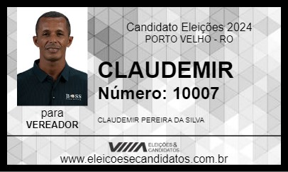 Candidato CLAUDEMIR 2024 - PORTO VELHO - Eleições