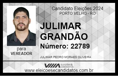 Candidato JULIMAR GRANDÃO 2024 - PORTO VELHO - Eleições