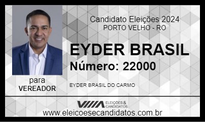 Candidato EYDER BRASIL 2024 - PORTO VELHO - Eleições