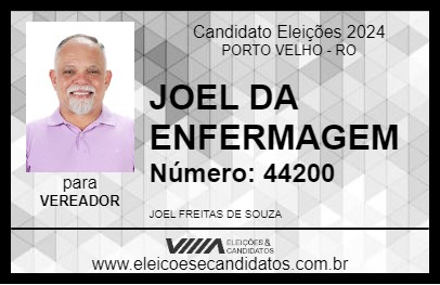 Candidato JOEL DA ENFERMAGEM 2024 - PORTO VELHO - Eleições