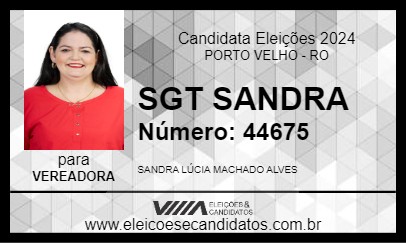 Candidato SGT SANDRA 2024 - PORTO VELHO - Eleições