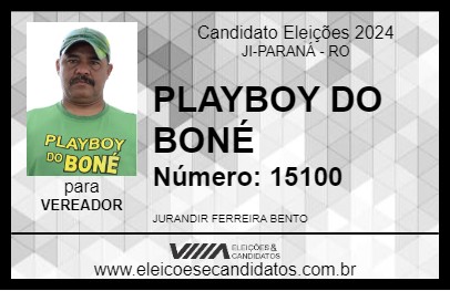 Candidato PLAYBOY DO BONÉ 2024 - JI-PARANÁ - Eleições