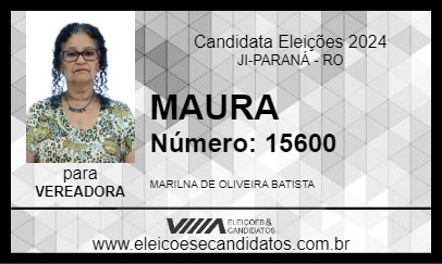 Candidato MAURA 2024 - JI-PARANÁ - Eleições