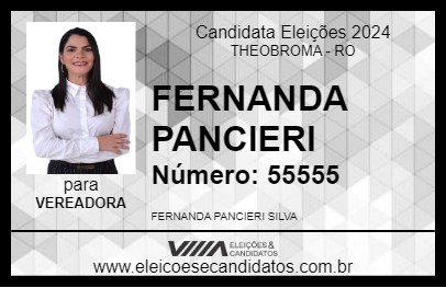 Candidato FERNANDA PANCIERI 2024 - THEOBROMA - Eleições