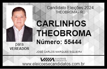 Candidato CARLINHOS THEOBROMA 2024 - THEOBROMA - Eleições