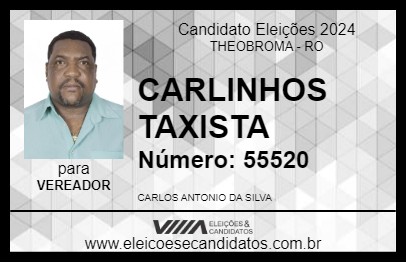 Candidato CARLINHOS TAXISTA 2024 - THEOBROMA - Eleições