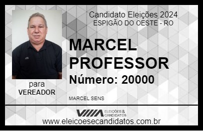 Candidato MARCEL PROFESSOR 2024 - ESPIGÃO DO OESTE - Eleições