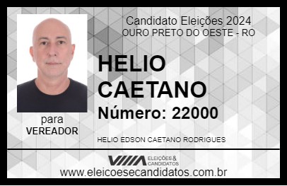 Candidato HELIO CAETANO 2024 - OURO PRETO DO OESTE - Eleições