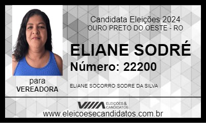 Candidato ELIANE SODRÉ 2024 - OURO PRETO DO OESTE - Eleições