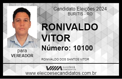 Candidato RONIVALDO VITOR 2024 - BURITIS - Eleições