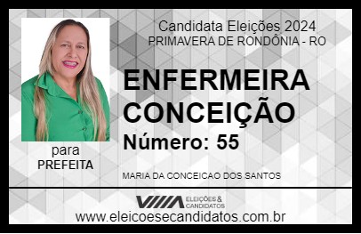 Candidato ENFERMEIRA CONCEIÇÃO 2024 - PRIMAVERA DE RONDÔNIA - Eleições