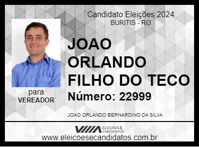 Candidato JOAO ORLANDO FILHO DO TECO 2024 - BURITIS - Eleições