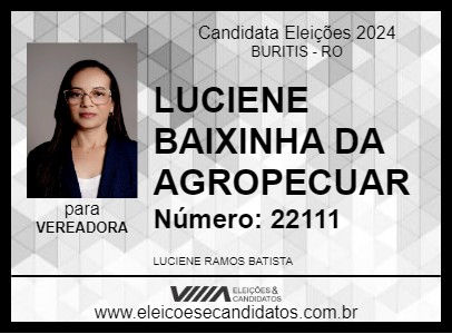 Candidato LUCIENE BAIXINHA DA AGROPECUÁR 2024 - BURITIS - Eleições