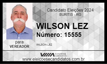 Candidato WILSON LENZ 2024 - BURITIS - Eleições