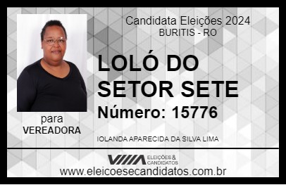 Candidato LOLÓ DO SETOR 7 2024 - BURITIS - Eleições