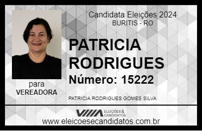 Candidato PATRICIA RODRIGUES 2024 - BURITIS - Eleições