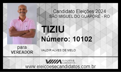 Candidato TIZIU 2024 - SÃO MIGUEL DO GUAPORÉ - Eleições