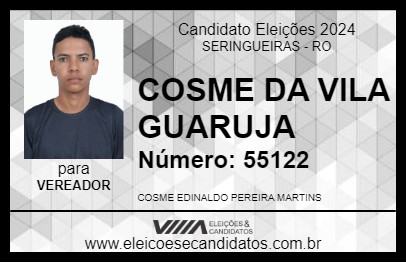 Candidato COSME DA VILA GUARUJA 2024 - SERINGUEIRAS - Eleições