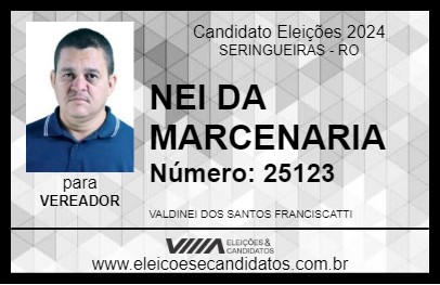 Candidato NEI DA MARCENARIA 2024 - SERINGUEIRAS - Eleições