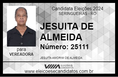 Candidato JESUITA DE ALMEIDA 2024 - SERINGUEIRAS - Eleições